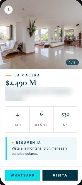 Real estate website redesign on mobile